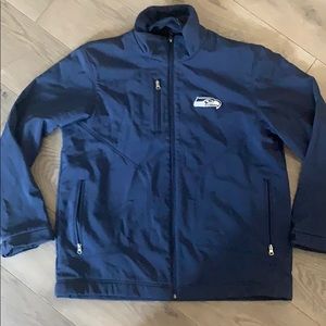 Seahawk fleece lined soft shell jacket size large